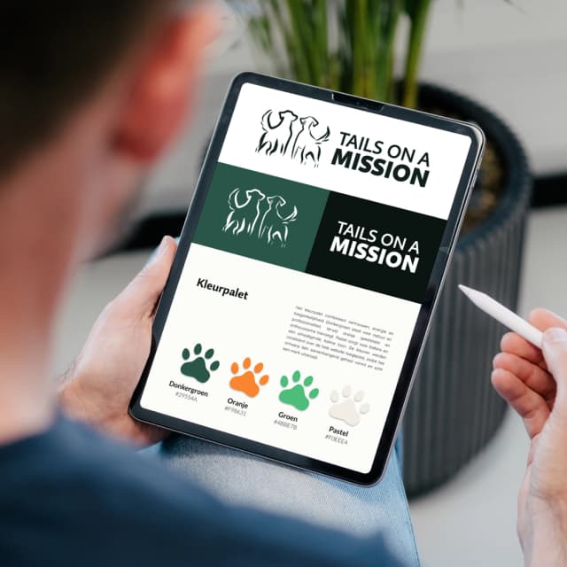 Brandbook design op iPad